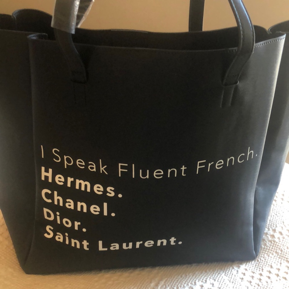 LA TC I speak fluent French vegan leather never full